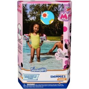 SwimWays Disney Minnie Mouse Unisex Swim Arm Floaties for Kids Age 3-5